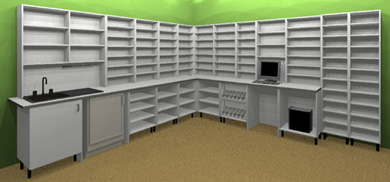 FPD Pharma-Fit - Timber Shelving & Bench Units